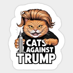 Cats Against Trump, Funny Cat Sticker